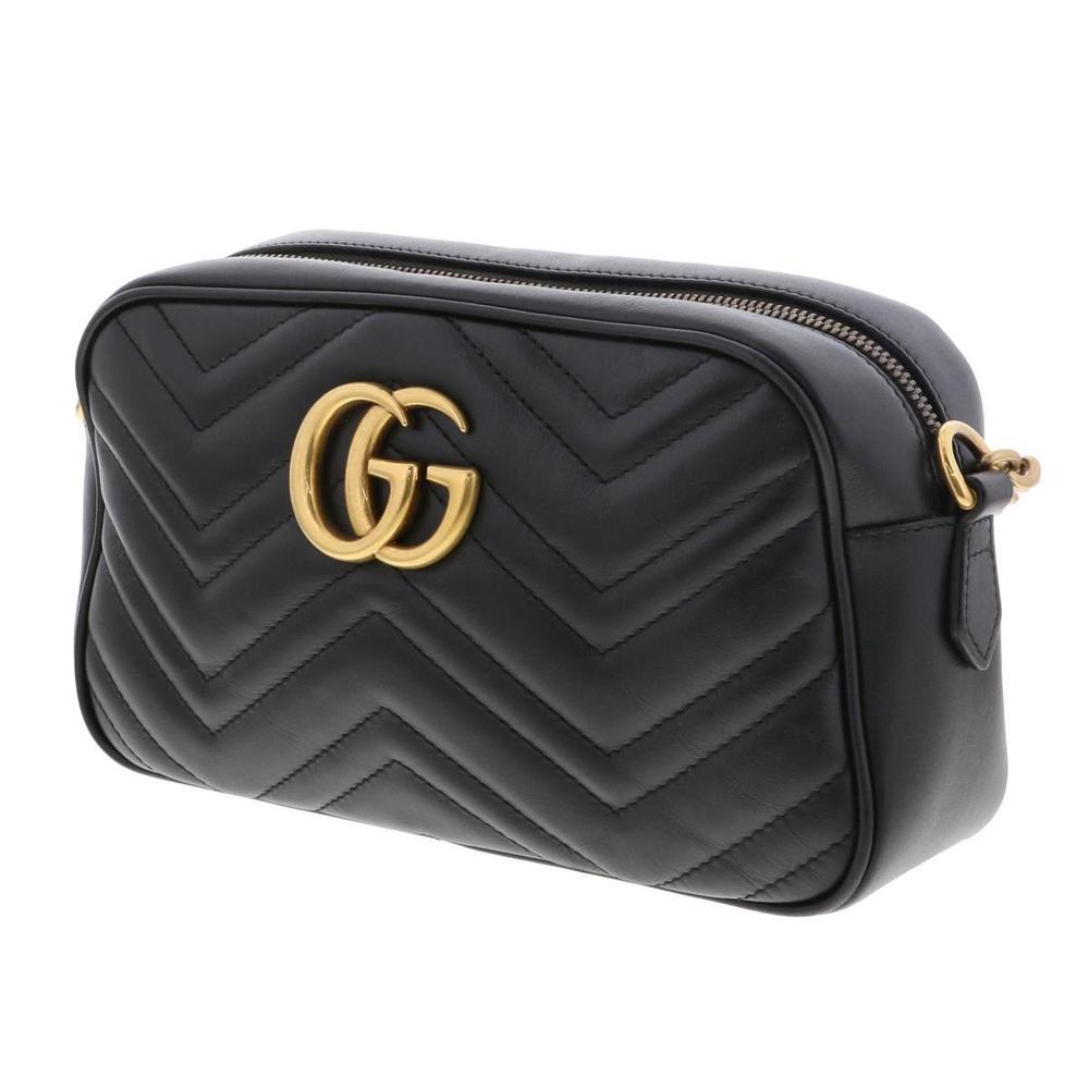 Gucci GG Shoulder Black Marmont Bag Quilting
